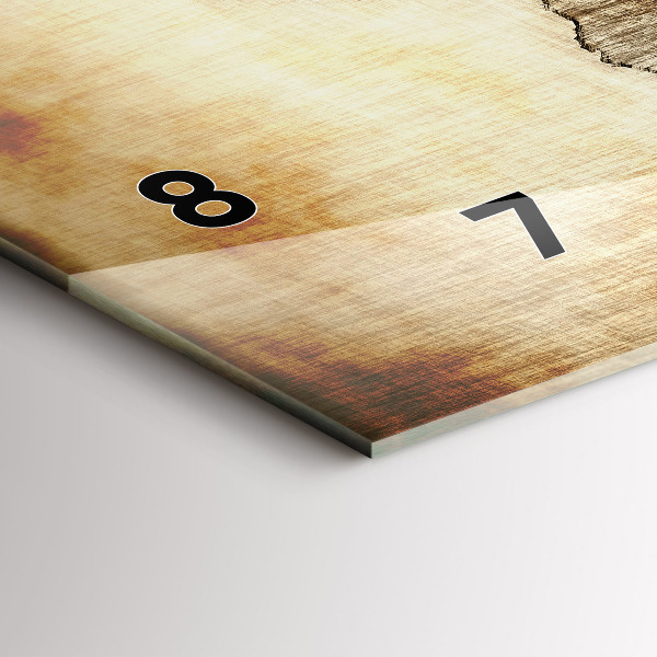 Glass wall clock rectangular Old world map