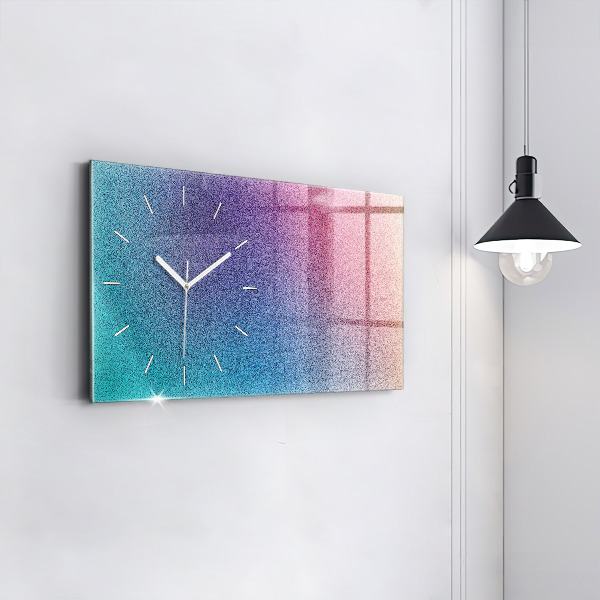 Glass wall clock rectangular Gradient pattern