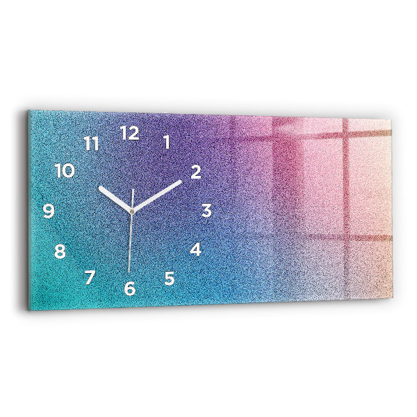 Glass wall clock rectangular Gradient pattern