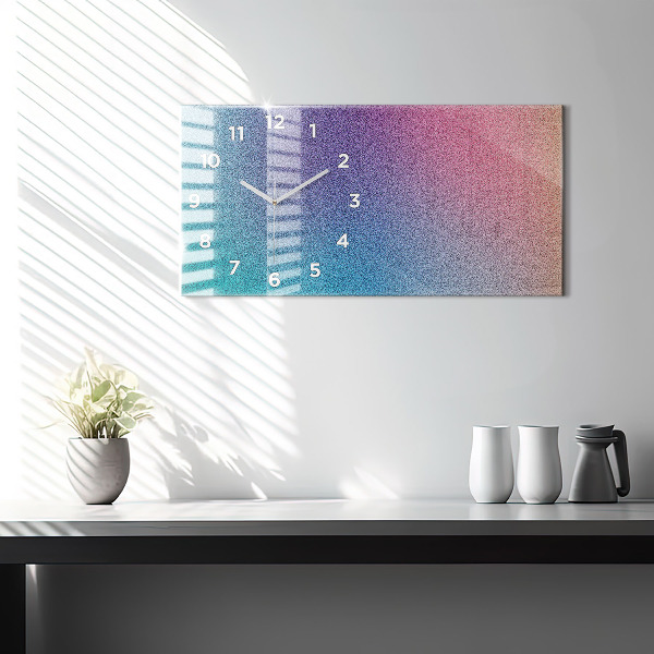 Glass wall clock rectangular Gradient pattern