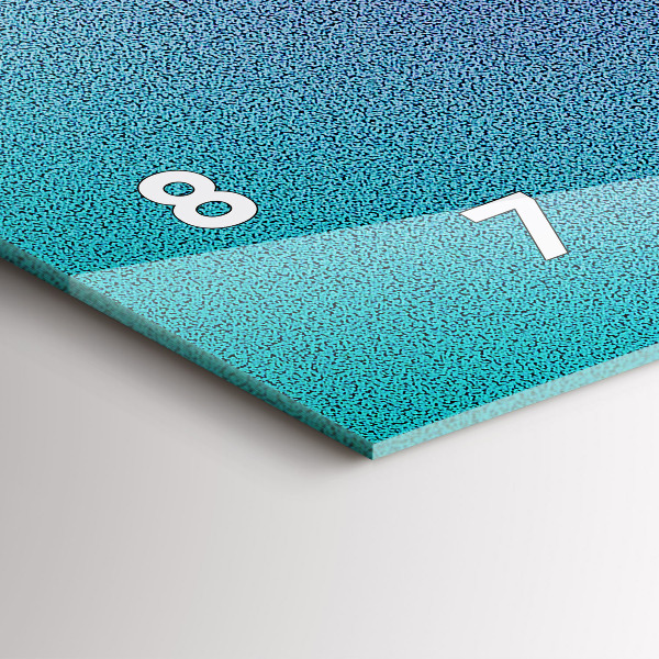 Glass wall clock rectangular Gradient pattern