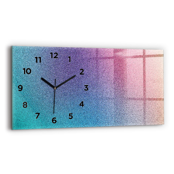 Glass wall clock rectangular Gradient pattern