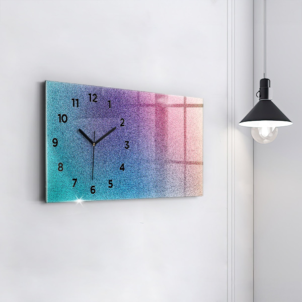 Glass wall clock rectangular Gradient pattern
