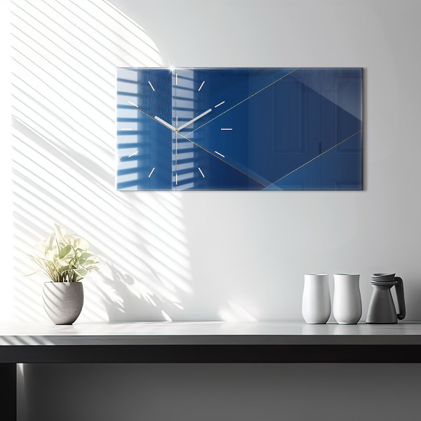 Glass wall clock rectangular Decorative abstraction