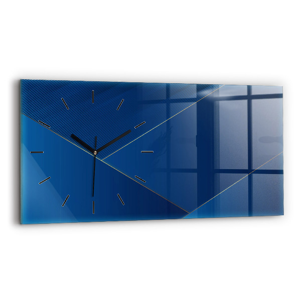Glass wall clock rectangular Decorative abstraction