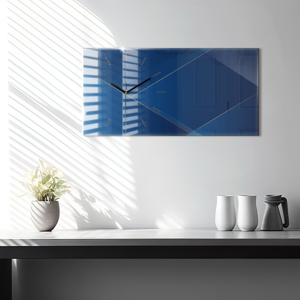 Glass wall clock rectangular Decorative abstraction