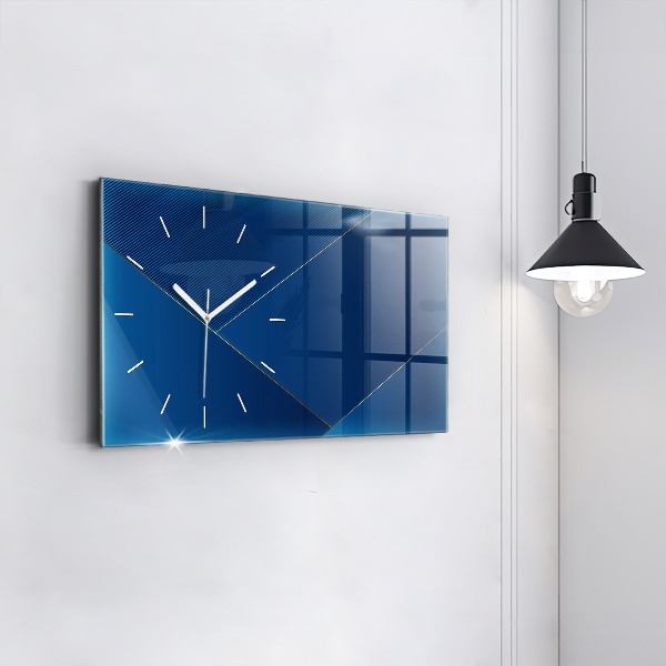 Glass wall clock rectangular Decorative abstraction