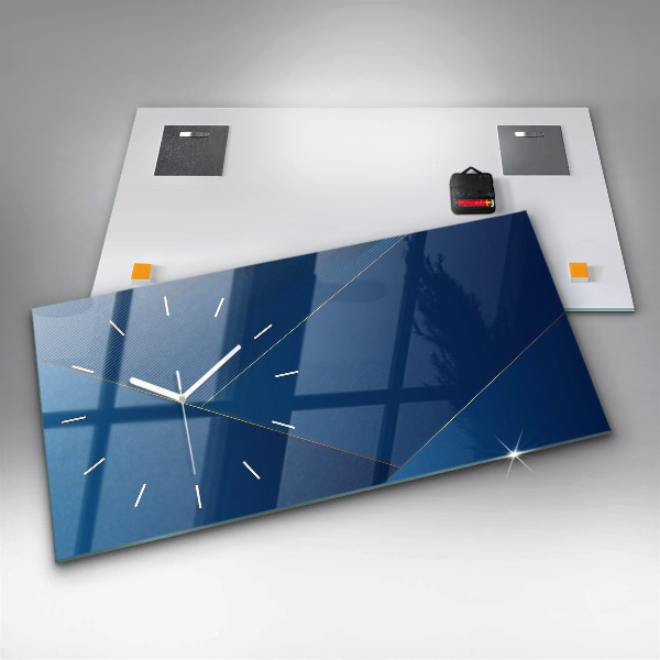 Glass wall clock rectangular Decorative abstraction