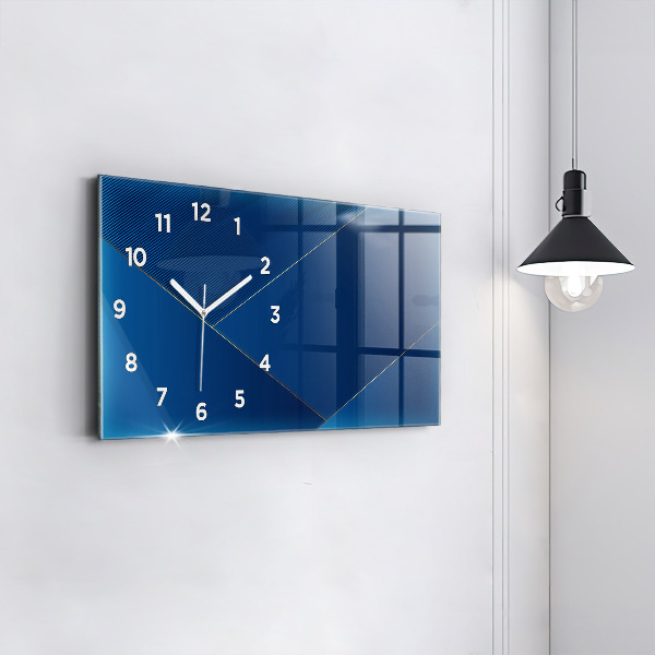 Glass wall clock rectangular Decorative abstraction