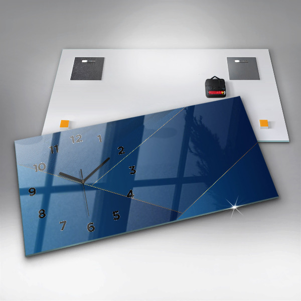 Glass wall clock rectangular Decorative abstraction