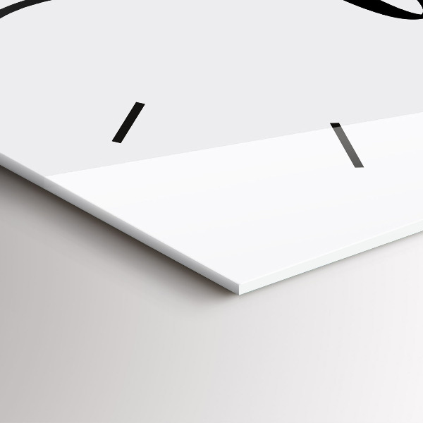 Glass wall clock rectangular The inscription family