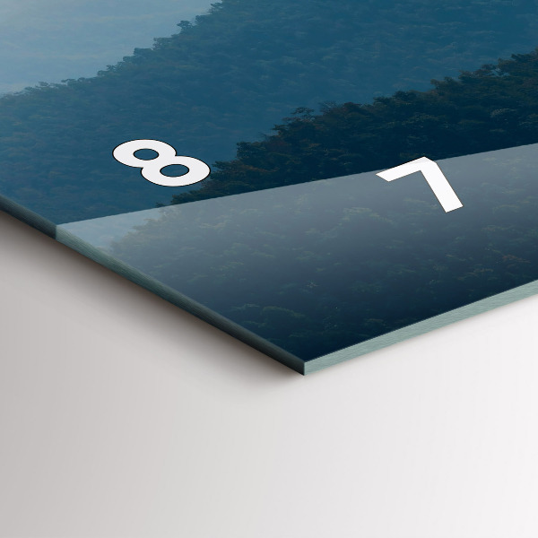 Glass wall clock rectangular Landscape abstract