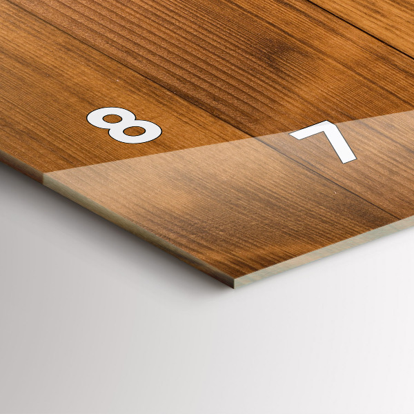 Glass wall clock rectangular Wooden boards