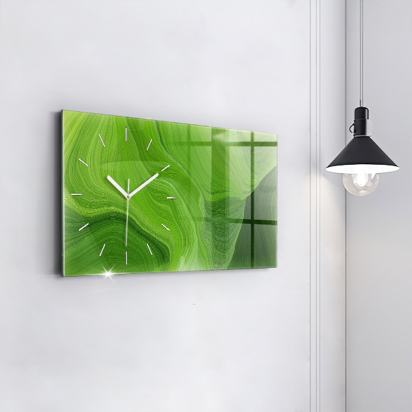 Glass wall clock rectangular Modern waves