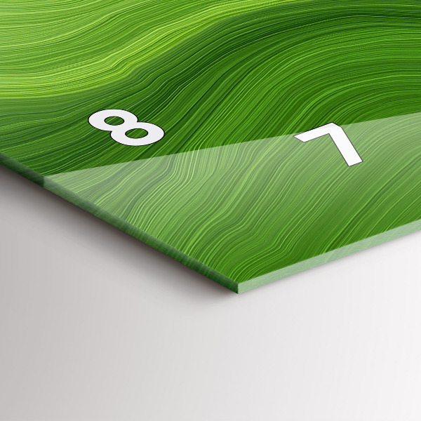 Glass wall clock rectangular Modern waves