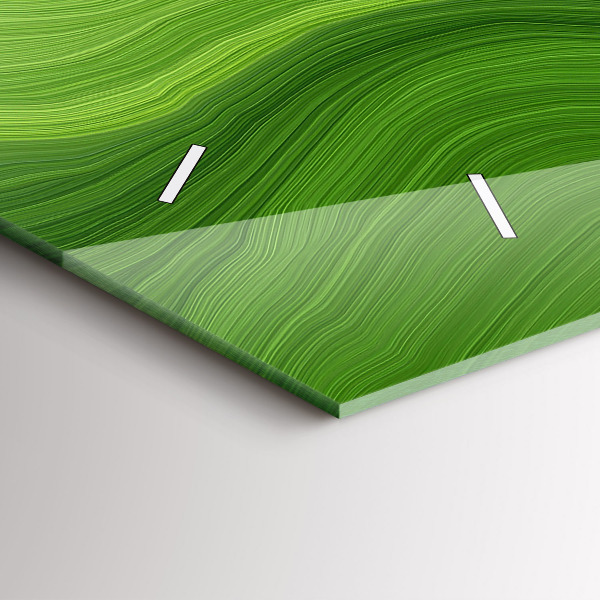 Glass wall clock rectangular Modern waves