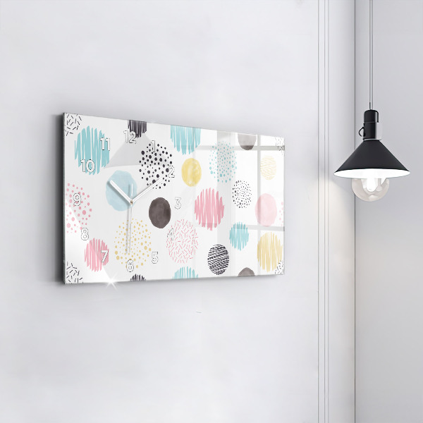 Glass wall clock rectangular Geometric pattern