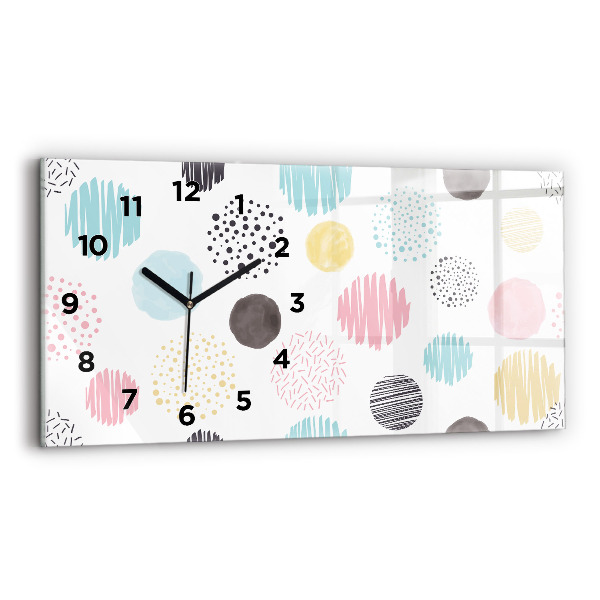 Glass wall clock rectangular Geometric pattern