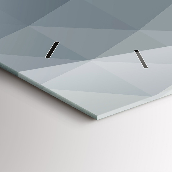 Glass wall clock rectangular Wave abstraction
