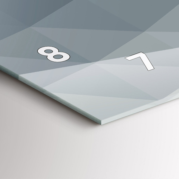 Glass wall clock rectangular Wave abstraction