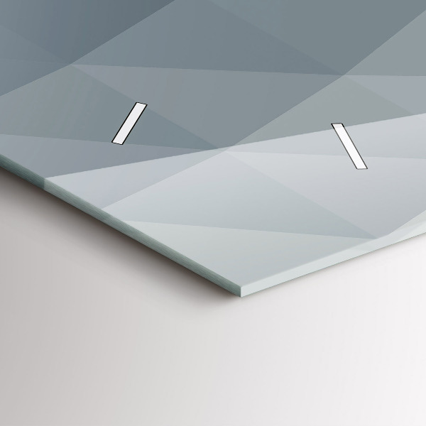 Glass wall clock rectangular Wave abstraction