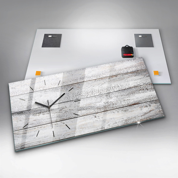 Glass wall clock rectangular Painted boards