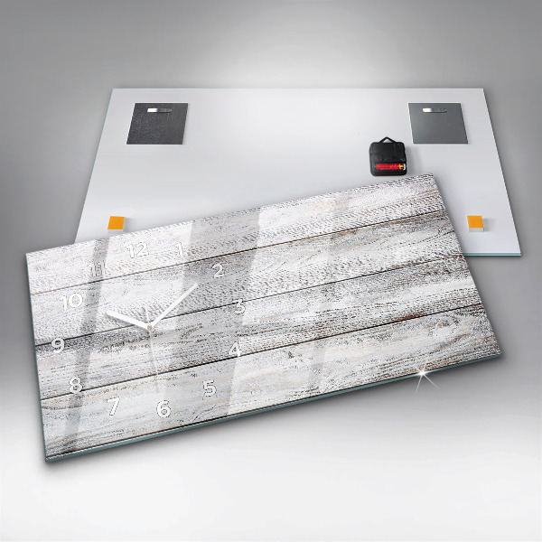 Glass wall clock rectangular Painted boards