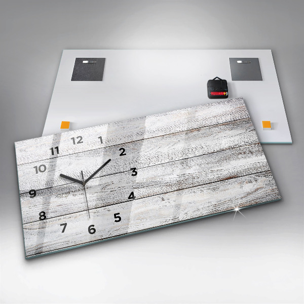 Glass wall clock rectangular Painted boards