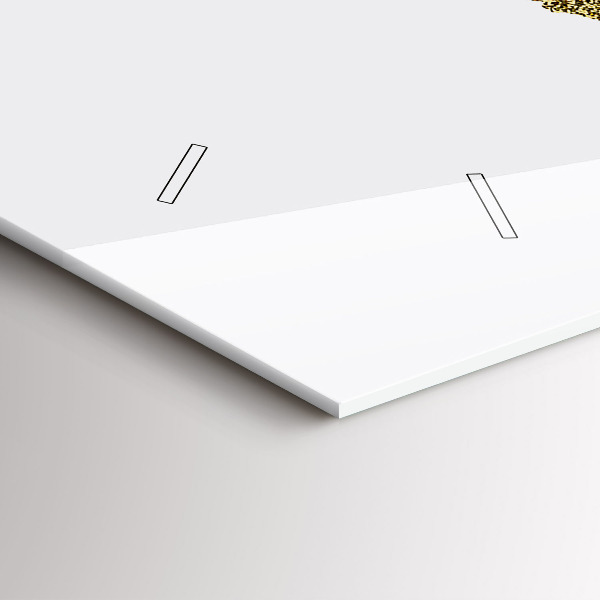 Glass wall clock rectangular World map