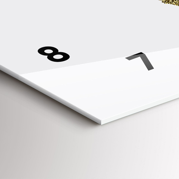 Glass wall clock rectangular World map