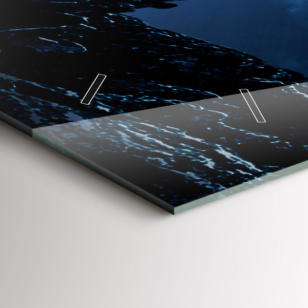 Glass wall clock rectangular Great Galaxy