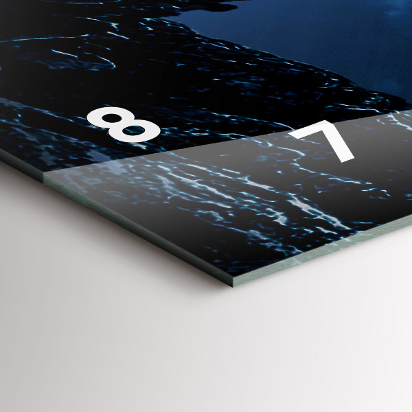 Glass wall clock rectangular Great Galaxy