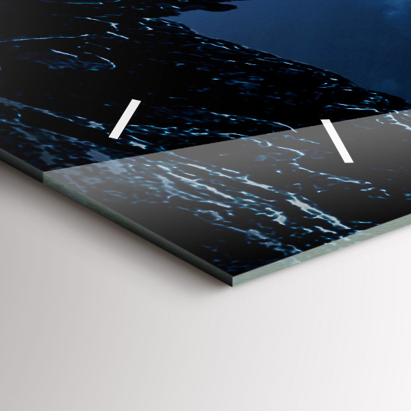 Glass wall clock rectangular Great Galaxy