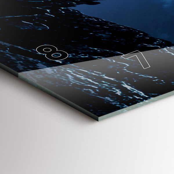 Glass wall clock rectangular Great Galaxy