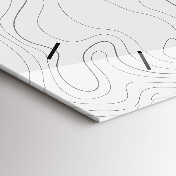 Glass wall clock rectangular Abstraction spots