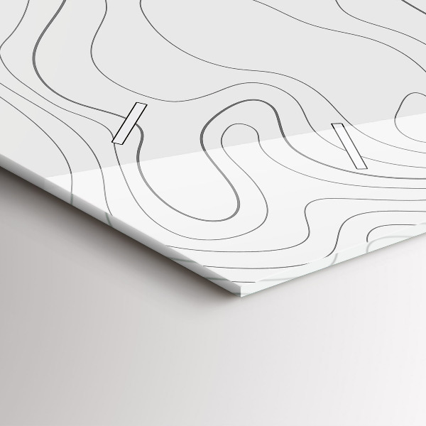 Glass wall clock rectangular Abstraction spots