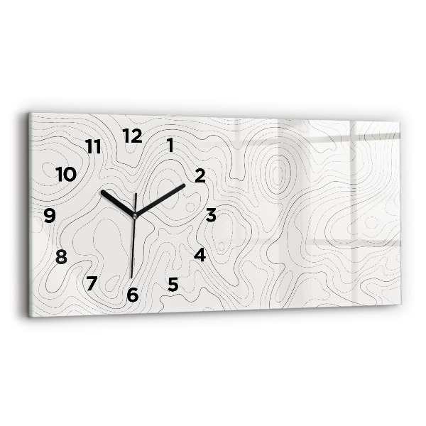 Glass wall clock rectangular Abstraction spots