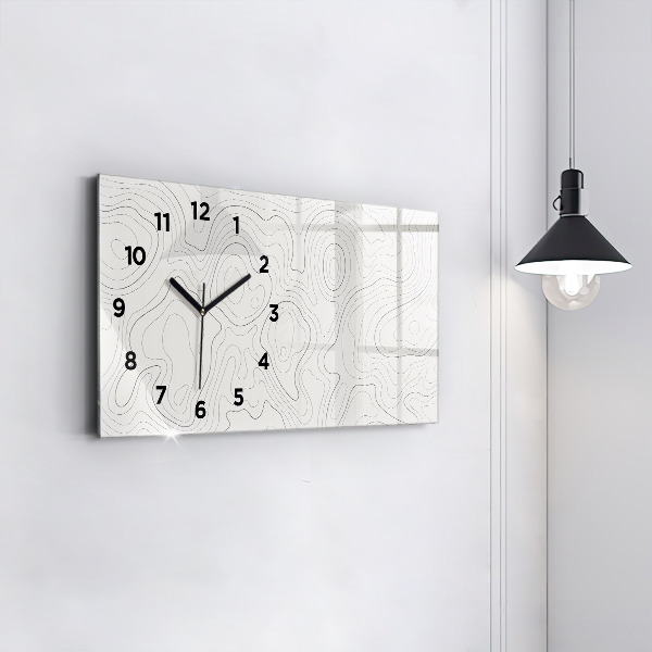 Glass wall clock rectangular Abstraction spots