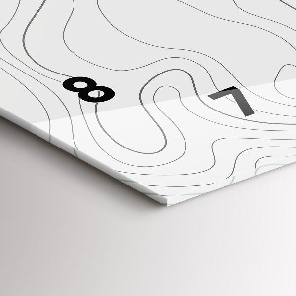 Glass wall clock rectangular Abstraction spots