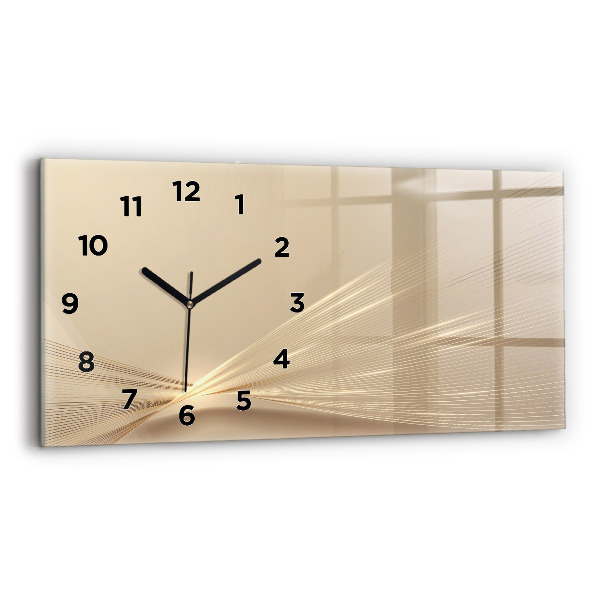Glass wall clock rectangular Abstract light