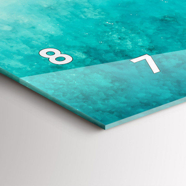 Glass wall clock rectangular Beach sea sand