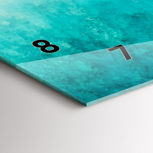 Glass wall clock rectangular Beach sea sand