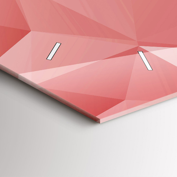 Glass wall clock rectangular Triangles abstract