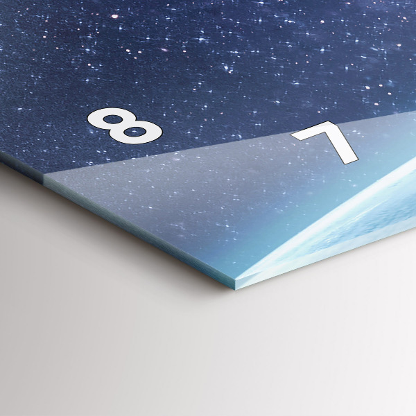 Glass wall clock rectangular Astronaut