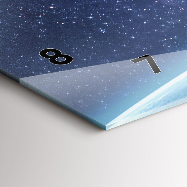 Glass wall clock rectangular Astronaut