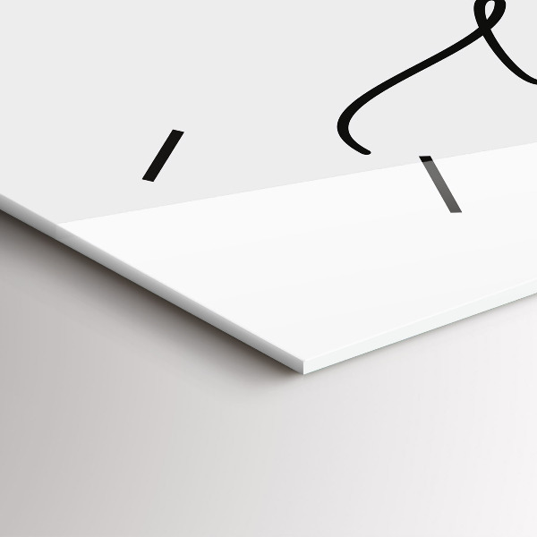 Glass wall clock rectangular The inscription be yourself