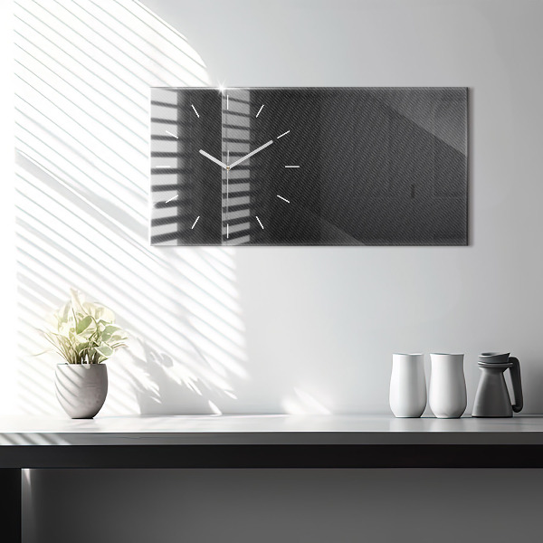 Glass wall clock rectangular Dark abstraction