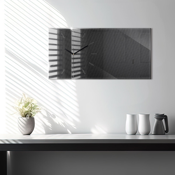 Glass wall clock rectangular Dark abstraction
