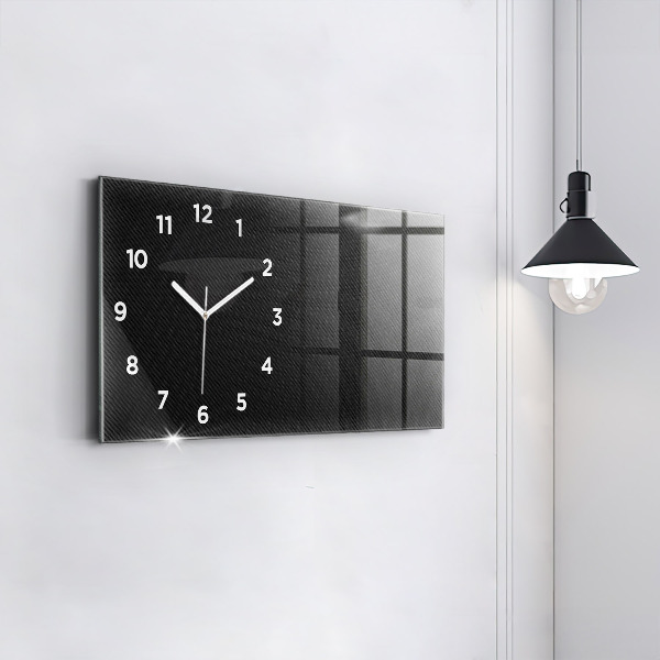 Glass wall clock rectangular Dark abstraction