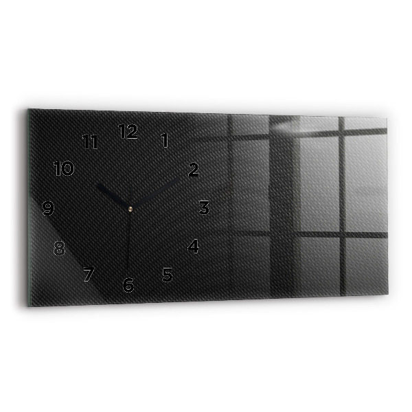 Glass wall clock rectangular Dark abstraction